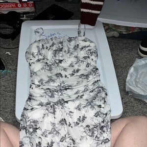 Floral Print Dress with Spaghetti Straps